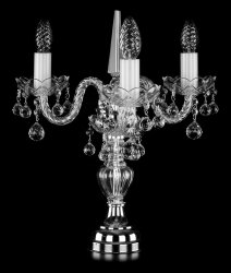Настільна лампа кришталева Art Glass Marketa III. nickel balls TL Crystal Exclusive